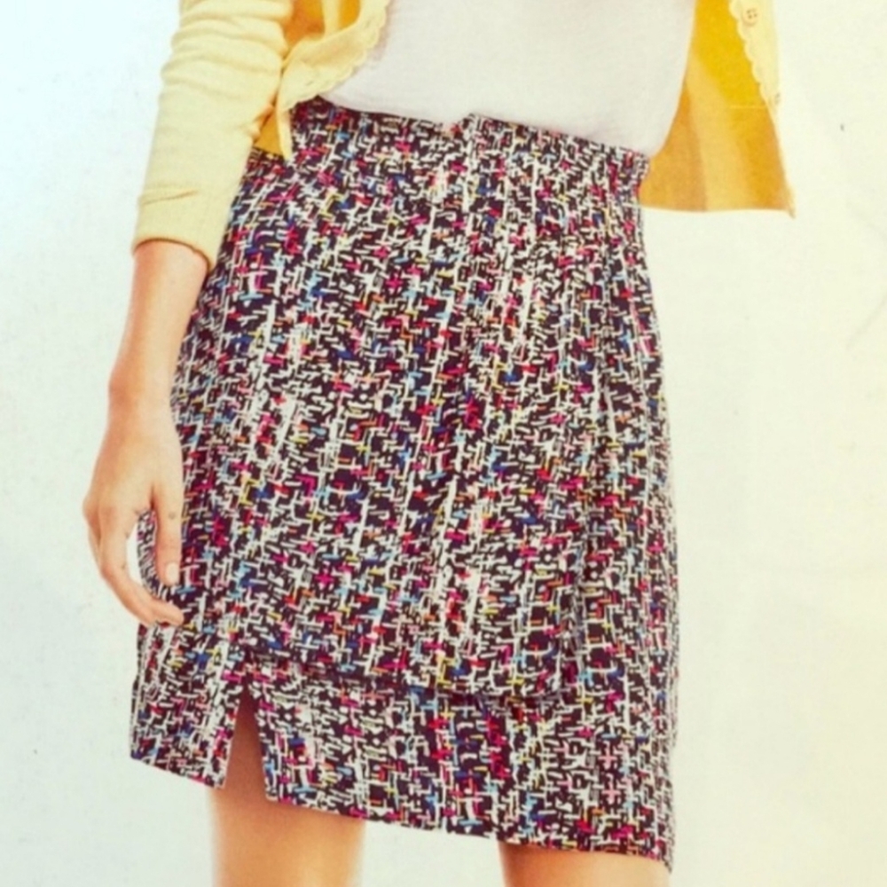 CAbi Reversible Faux Wrap Skirt Size Small